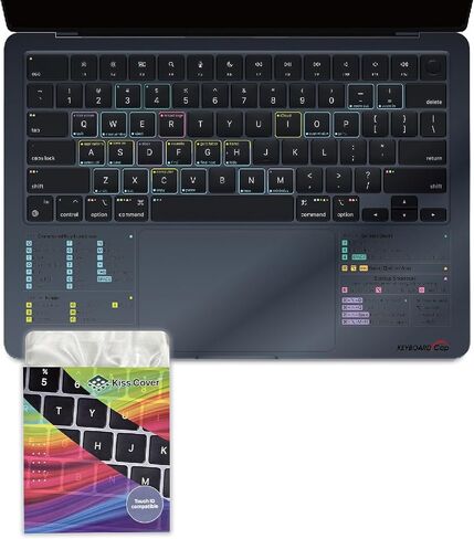 KissCover Cover for MacBook Air 13.6" 2022-2025 with Shortcut Keys Printing (1 Pack 0.03mm) in Saudi Arabia
