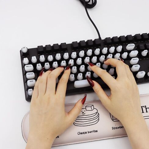 Raised Keyboard Stickers for Long Nails with Letters - Heart-Shaped Antistatic Silicone Protective Cover with Tweezers, Wet Wipes, Dry Towel & Jelly Glue, Ideal for Typing, Gaming & Nail Art (70 Pcs) in Kuwait