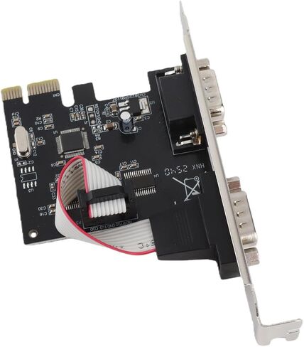 Fabater 2 Port PCI Express RS232 DB9 Serial Port Card, PCIE Serial Expansion Card with AX99100 Chip, 256 Byte FIFO, PCIE X1 to 2X DB9, for 11/10/ Desktop PC POS Industrial in Kuwait