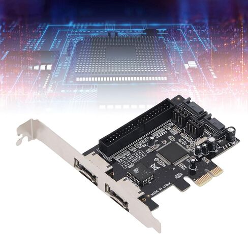 Serial ATA PCI Express Controller Card, 3Gbps ESATA IDE Ultra ATA Adapter, 2 Port PCIe to Controller with Plug and Play, 48bit LBA for Desktop Computer in Kuwait