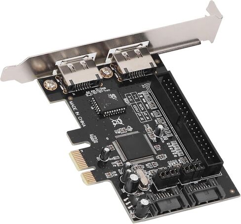 Serial ATA PCI Express Controller Card, 3Gbps ESATA IDE Ultra ATA Adapter, 2 Port PCIe to Controller with Plug and Play, 48bit LBA for Desktop Computer in Kuwait