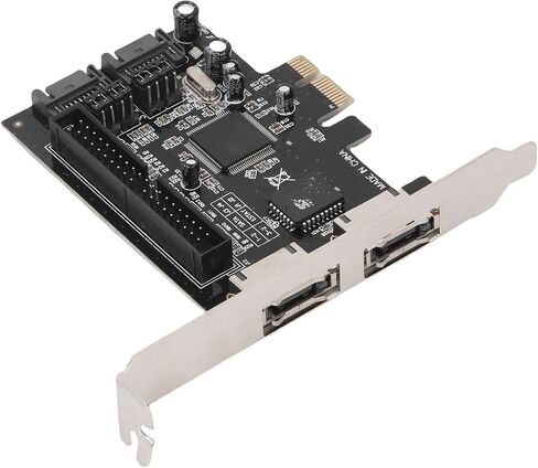 Serial ATA PCI Express Controller Card, 3Gbps ESATA IDE Ultra ATA Adapter, 2 Port PCIe to Controller with Plug and Play, 48bit LBA for Desktop Computer in Kuwait