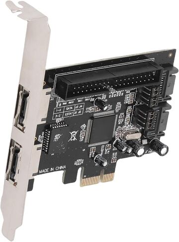Serial ATA PCI Express Controller Card, 3Gbps ESATA IDE Ultra ATA Adapter, 2 Port PCIe to Controller with Plug and Play, 48bit LBA for Desktop Computer in Kuwait