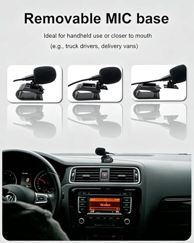 3.5mm Car External Mic for Kenwood JVC Vehicle Head Unit Audio in Kuwait