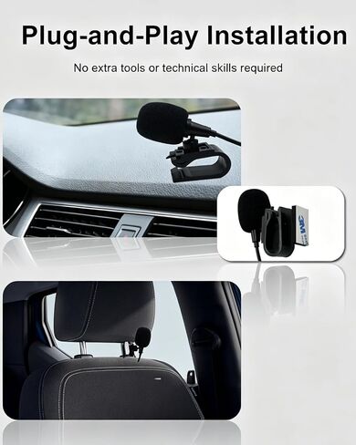 3.5mm Car External Mic for Kenwood JVC Vehicle Head Unit Audio in Kuwait