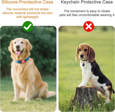 4 Pack Case for Airtag Dog Collar Holder, Soft Silicone Anti-Lost Protective Case Compatible with Apple Airtag, for Pet Dog Collars Holder Accessories (Black+White+Navy Blue+Red) in Saudi Arabia