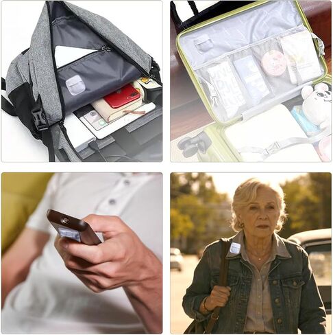 AirTag Holder 4 Pack, Hidden Adhesive Fabric Sticky Pouch, Discreet Anti-Theft Mount Case for AirTag, Protective Sleeve for Luggage, Backpack, Clothing & Travel in Saudi Arabia