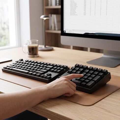 Vikye Mechanical Number Pad, 34 Keys with RGB Backlit PBT Keycaps Red Switch in Saudi Arabia