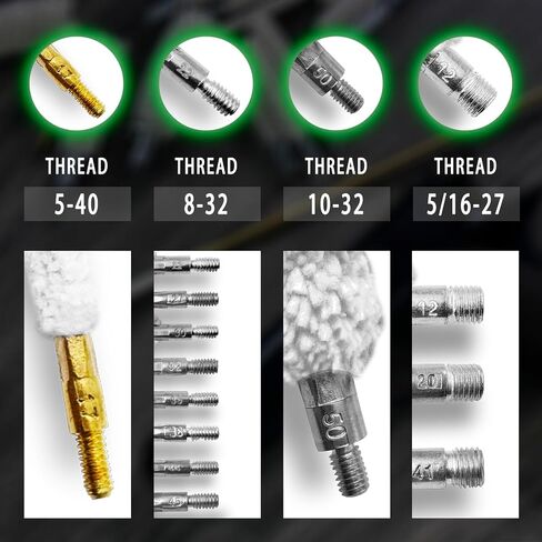 20GA Shotgun Cleaning Kit 6PCS Mop Gun Cleaning Brushes Rifle Bore Cleaner for 20GA Pistol Bore Brush Handgun Chamber Maintenance Gun Tool Kit Accessories in Kuwait