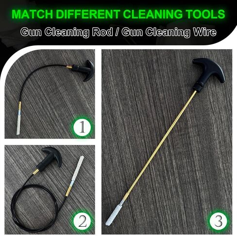 20GA Shotgun Cleaning Kit 6PCS Mop Gun Cleaning Brushes Rifle Bore Cleaner for 20GA Pistol Bore Brush Handgun Chamber Maintenance Gun Tool Kit Accessories in Kuwait