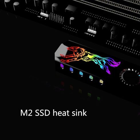 SSD Heatsink Heat-Radiator Cooler Vest 5V ARGB M.2 2280 Disk Hard Cooling Fan Thermal Pad in Saudi Arabia