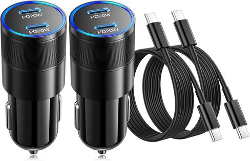 USB C Car Charger 40W, OKRAY Dual USB-C PD3.0 Fast Charging Car Charger in Saudi Arabia