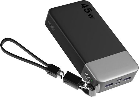 NOBIS Portable Charger 20000mAh 45W Power Bank w/Detachable Cable in Kuwait