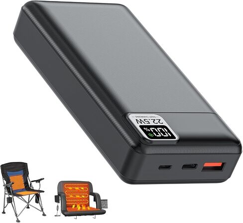 2PCS 5V 2A/3A 20000mAh Battery Pack PD20W Fast Charge Power Bank in Kuwait