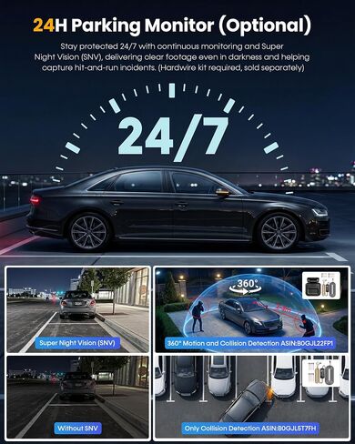 Neideso 5 Channel Telephoto 4K Dash Cam for Zoom Details, 360° View, N800 in Kuwait