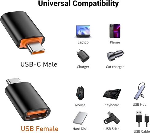 Pastall USB C to USB Adapter 10 Pack,Type C Male to USBA Female Adapter in Kuwait
