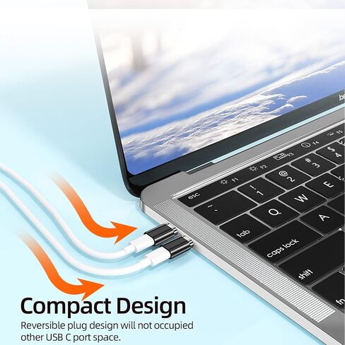 Sisyphy USB C Magnetic Adapter (40Gbps 240W 8K60Hz, Silver), USB4.0 Type C Connector with PD 240W Charge and 40Gbps Data Transfer Up to 8k@60Hz 4K@144Hz Video Output in Kuwait