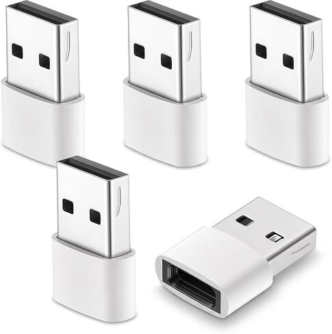 5Pack USB Converter USBC Female to USB Male Adapter Type C Charging Cord in Kuwait