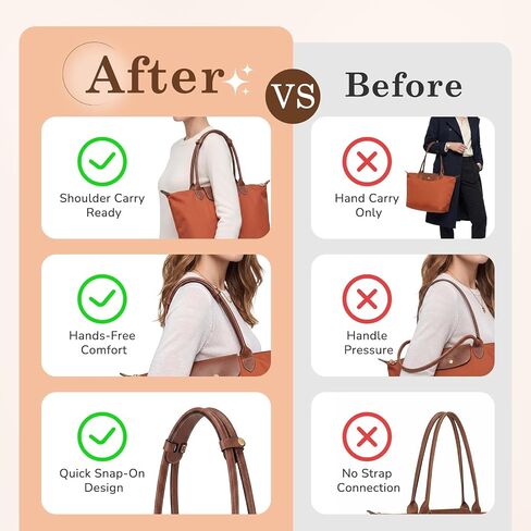 Strap Connector Compatible with Longchamp, Shoulder Strap Pad Brown in Kuwait