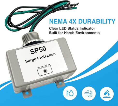 Long Term SP50 120/240VAC Universal HVAC Whole House Surge Protective Device - Surge Protector, Surge Suppressor, Watertight - UL in Kuwait