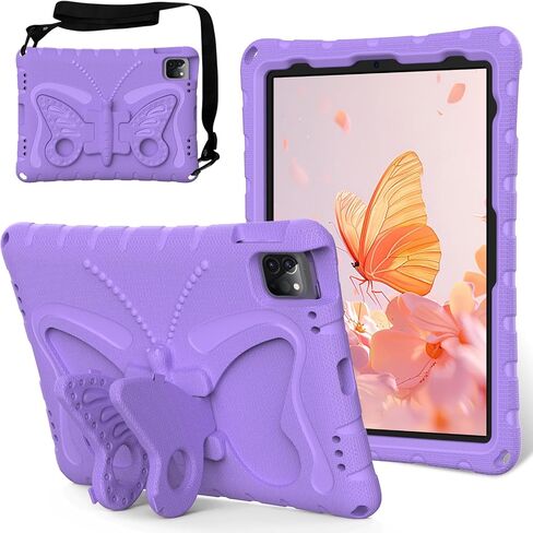 for iPad Pro 11'' (2018/2020/2021/2022/2024),Air (2024/2025/2026),12th/11th/10th Generation,10.9 Inch (2020/2022),EVA Material Butterfly Wings Kickstand Tablet Case (Pink) in Saudi Arabia