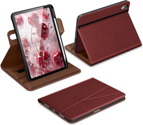 DTTO for iPad Air 11 inch Case M4 / M3 / M2 (2026/2025/2024), iPad Air 5th / 4th Gen (2022/2020), 360 Degree Rotating Premium Leather Folio Stand Cover with Pencil Holder, Brown in Kuwait