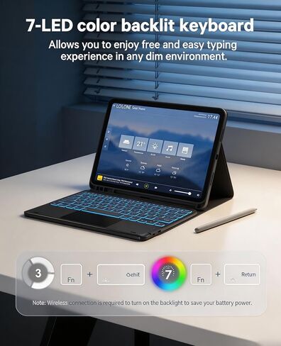 for iPad A16 11th/10th Generation Case with Keyboard, Folio Cover in Kuwait