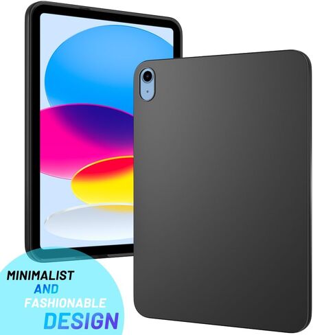 Puxicu Case for iPad (A16) 11th 11'' 2025/10th Generation 10.9'' 2022, Slim Design Matte TPU Rubber Soft Skin Silicone Protective Cover for iPad 10th/11th - Black in Kuwait