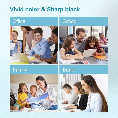 65XL Ink Cartridges Black/Color Combo Pack High Yield Replacement for HP Ink 65 65XL Work for HP DeskJet 3755 3772 3700 3722 3752 2600 2622 Envy 5055 5000 5070 5052 5014 Printer (1 Black,1 Color) in Kuwait