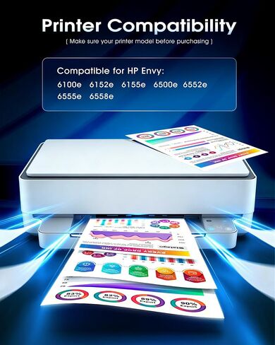 68XL Ink Cartridges Black/Color Combo Pack for HP68 68XL Ink Cartridges High Yield Compatible for HP Envy 6155e 6555e 6100e 6500e 6152e 6100 6500 6155 6555 for DeskJet 2953 2955 4355 4327 Printer in Kuwait