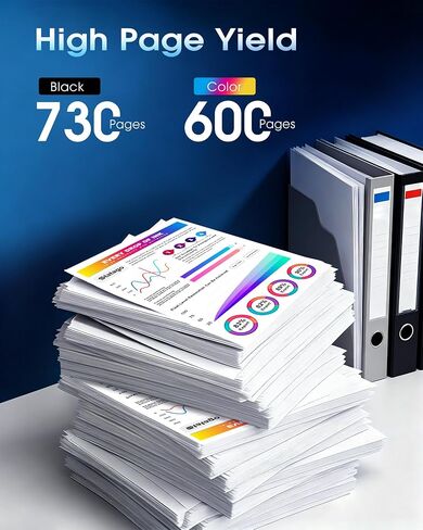 68XL Ink Cartridges Black/Color Combo Pack for HP68 68XL Ink Cartridges High Yield Compatible for HP Envy 6155e 6555e 6100e 6500e 6152e 6100 6500 6155 6555 for DeskJet 2953 2955 4355 4327 Printer in Kuwait