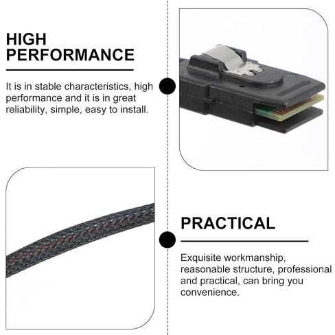 SHINEOFI Mini SAS Sff-8087 to Sff-8087 0.5m Internal 36 Pin Data Cable 12g High-Speed Cord for Server Storage Systems and Control Cards in Kuwait