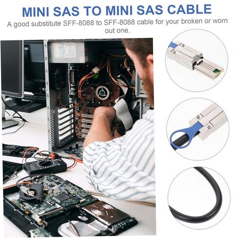 SHINEOFI Mini Serial Attached 26 Pin Sff-8088 Cable 0.5 Meter for Server Data Storage Systems Internal High-Speed Transmission Cord Compatible with Raid Controllers in Kuwait