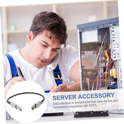 SHINEOFI Mini Serial Attached 26 Pin Sff-8088 Cable 0.5 Meter for Server Data Storage Systems Internal High-Speed Transmission Cord Compatible with Raid Controllers in Kuwait