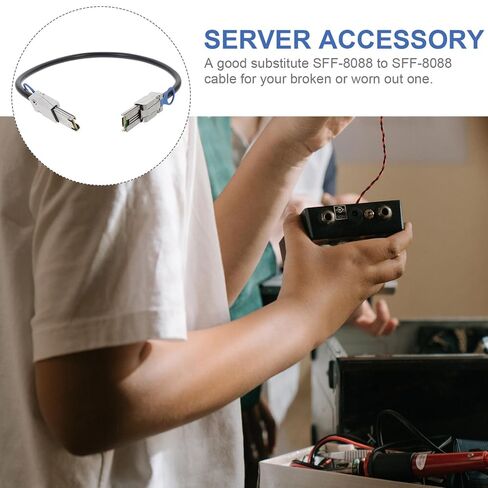 SHINEOFI Mini Serial Attached 26 Pin Sff-8088 Cable 0.5 Meter for Server Data Storage Systems Internal High-Speed Transmission Cord Compatible with Raid Controllers in Kuwait