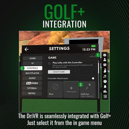 DeadEyeVR DriVR Ace VR Golf Club and Steel Shaft Weights Bundle in Kuwait