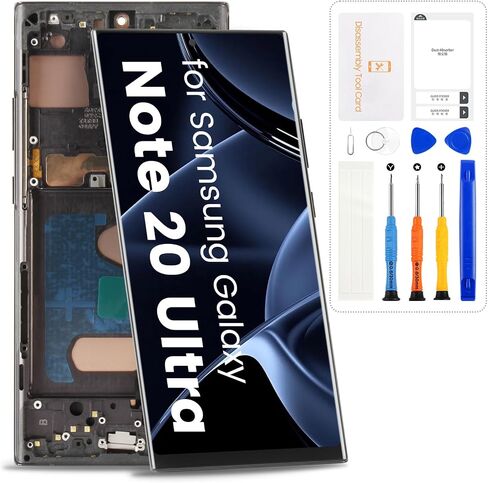 Screen Replacement for Samsung Galaxy Note 20 Ultra Black with Frame,Incell in Kuwait