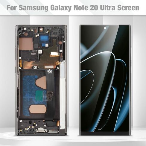 Screen Replacement for Samsung Galaxy Note 20 Ultra Black with Frame,Incell in Kuwait
