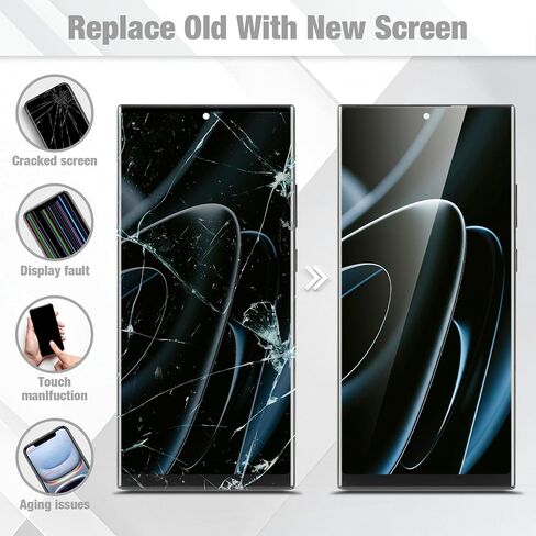Screen Replacement for Samsung Galaxy Note 20 Ultra Black with Frame,Incell in Kuwait