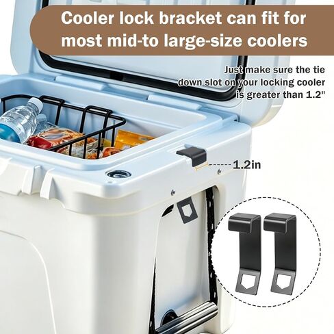 Cooler Lock Bracket Tie Down Kit for Yeti RTIC Mid-Large Ice Chest in Kuwait