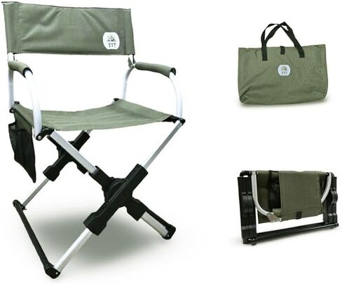[2024 Portable Camping Chair with Carry Bag, Compact, Lightweight Collapsible Arm Chair for Outdoor Camping, Sports, Tailgates, Beach, and Fishing; Supports up to 250lbs in Saudi Arabia