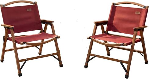 GYMAX Camping Chairs, 330lbs Folding Lawn Chair with Heavy Duty 900D Oxford Cloth & Lightweight Bamboo Frame, Outdoor Portable Camp Chairs for Picnic, Patio, Porch, Backyard, Fishing, Beach (2 Pieces) in Saudi Arabia