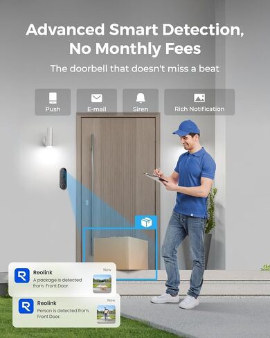 REOLINK Home Hub Mini and Argus PT Solar Wireless Security Cameras Outdoor Bundle with 2K Battery Video Doorbell Camera, 150°x150° Head-to-Toe View, 2.4/5 GHz WiFi, Local Storage, No Monthly Fee in Kuwait