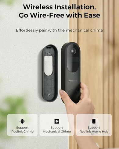 REOLINK Home Hub Mini and Argus PT Solar Wireless Security Cameras Outdoor Bundle with 2K Battery Video Doorbell Camera, 150°x150° Head-to-Toe View, 2.4/5 GHz WiFi, Local Storage, No Monthly Fee in Kuwait