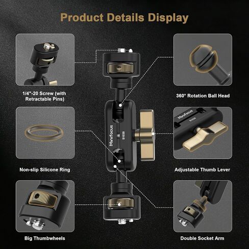 Dual Ball Head Articulating Magic Arm Adjustable Dual Ball Head Arm in Kuwait