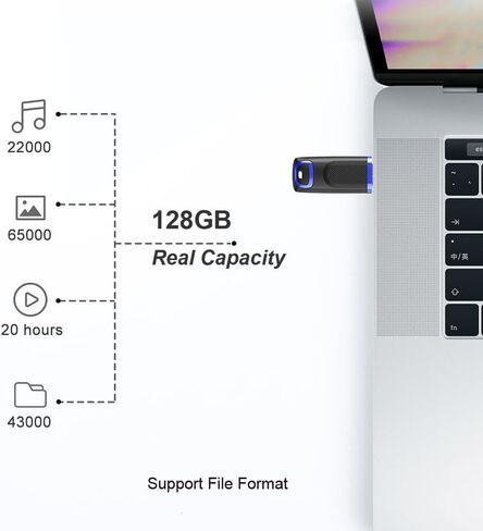 TOPESEL 128GB USB 3.0 Flash Drive 3 Pack,up to 90MB/s Reading,30MB/s Write in Kuwait