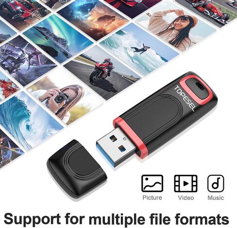 TOPESEL 128GB USB 3.0 Flash Drive 3 Pack,up to 90MB/s Reading,30MB/s Write in Kuwait