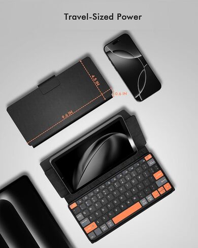 Universal Keyboard Plus Detachable, Dual Bluetooth Portable Keypad with Removable Stand & 7-Color Backlit, Wireless Travel Keyboard for iPad/Z Fold/Galaxy Tabs/Phones, Keypad for iOS/Android/Windows in Saudi Arabia