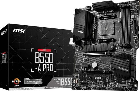 MSI B550-A PRO V1 ProSeries Motherboard (AMD Ryzen 5000, AM4, DDR4, PCIe 4.0, SATA 6Gb/s, M.2, USB 3.2 Gen 2, HDMI/DP, ATX) in Kuwait