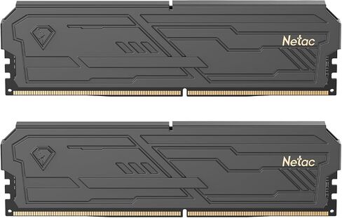 Netac DDR4 DRAM 32GB Kit (2x16GB) 3200MHz XMP 2.0 Dual Channel RAM CL16 (PC4-25600) 1.35V 288-Pin Upgraded Aluminum Heat Sink Ideal for Gaming Computer Upgrade - Shadow III Series Black in Kuwait